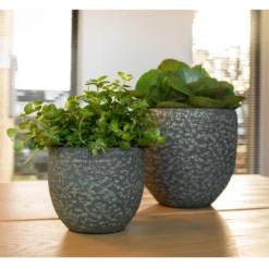 Steege Plantenpot Rinca - Groen - Lava Look - 36 X 32 Cm -Tafel Trend Goedkope Winkel 01ed4adc18e84d8baeeaea48bd164fc0