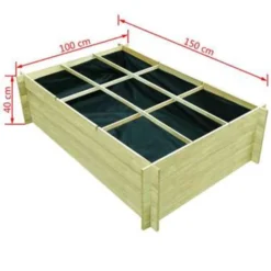 VidaXL Plantenbak Verhoogd 150x100x40 Cm Geïmpregneerd Hout -Tafel Trend Goedkope Winkel 0fe1154a7eec43948155429a1b697853