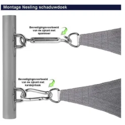 Nesling Coolfit 3.6x3.6x3.6m Navy Blauw -Tafel Trend Goedkope Winkel 1000006858 0110