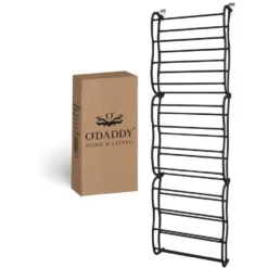 O'DADDY® Hangend Schoenenrek - Opdek En Stompe Deur - 20x51x182 Zwart -Tafel Trend Goedkope Winkel 1000012471 0102