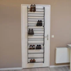 O'DADDY® Hangend Schoenenrek - Opdek En Stompe Deur - 20x51x182 Zwart -Tafel Trend Goedkope Winkel 1000012471 0110