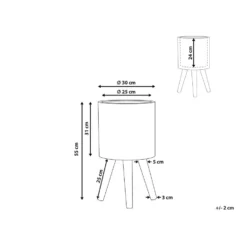 Beliani Plantenbak Voor Buiten ACHILIO - Bruin Magnesiumoxide -Tafel Trend Goedkope Winkel 1000018186 0102