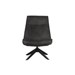 WOOOD Skyler Draaifauteuil - Kunstleer - Zwart - 94x67x85 -Tafel Trend Goedkope Winkel 1000031095 0102