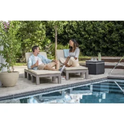 Allibert Daytona Deluxe Ligbed - 65x195x25,5 Cm -Cappuccino 6 Allibert Daytona Deluxe Ligbed - 65x195x25,5 Cm -Cappuccino -Tafel Trend Goedkope Winkel 1000031148 0102