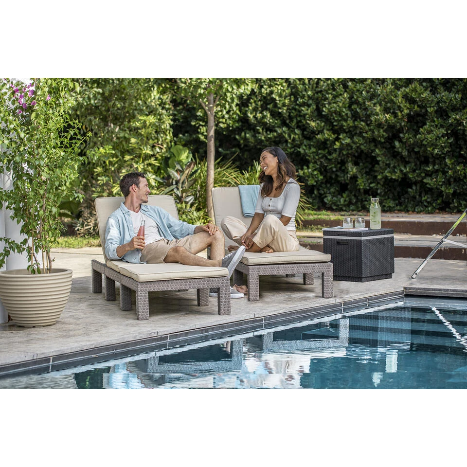 Allibert Daytona Deluxe Ligbed - 65x195x25,5 Cm -Cappuccino 3 Allibert Daytona Deluxe Ligbed - 65x195x25,5 Cm -Cappuccino - Afbeelding 3