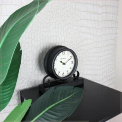 MISOU Klassieke Tafelklok Zwart 23 Cm 1x AA Batterij Niet Meegeleverd -Tafel Trend Goedkope Winkel 1000033254 0110