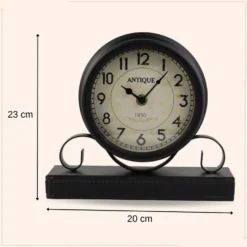 MISOU Klassieke Tafelklok Zwart 23 Cm 1x AA Batterij Niet Meegeleverd -Tafel Trend Goedkope Winkel 1000033254 0111