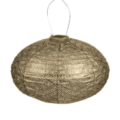 Lumiz Solar Buitenlampion Ikat Oval - Solar Tuinverlichting - 40 Cm - Goud