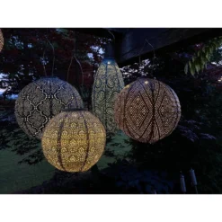 Lumiz Solar Buitenlampion Fiore Rond - Solar Tuinverlichting - 40 Cm - Groen -Tafel Trend Goedkope Winkel 1000034310 0110