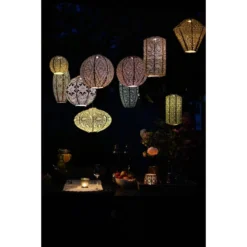 Lumiz Solar Buitenlampion Fiore Rond - Solar Tuinverlichting - 40 Cm - Groen -Tafel Trend Goedkope Winkel 1000034310 0111
