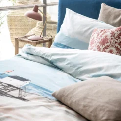 Cinderella Dekbedovertrek Ameland - Satijn - 240x200/220 Cm - Blue -Tafel Trend Goedkope Winkel 1000035188 0102