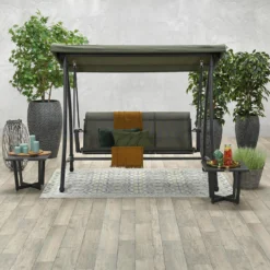 Garden Impressions Rubens Schommelbank 3-zits Mosgroen -Tafel Trend Goedkope Winkel 1000035640 0104