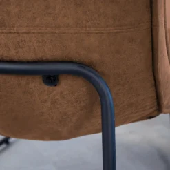 Industriële Fauteuil Cognac Lowen Eco Leer - Leder - Bruin -Tafel Trend Goedkope Winkel 1000049297 0103