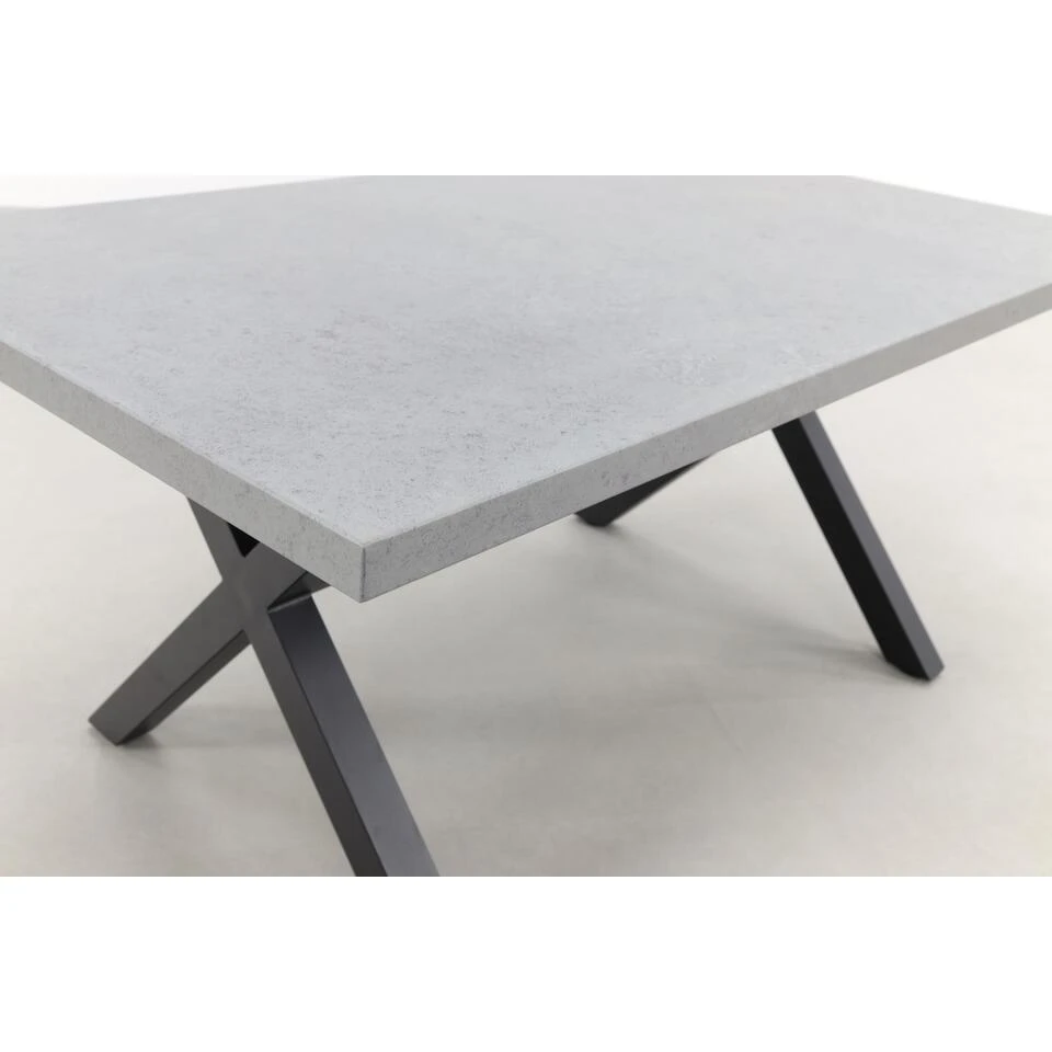 Verona Betonlook Tuintafel 160 X 90 Cm. - Black 4 Verona Betonlook Tuintafel 160 X 90 Cm. - Black - Afbeelding 4