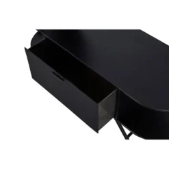 WOOOD Rink Kapstok Met Spiegel - Metaal - Zwart - 188x99x34 -Tafel Trend Goedkope Winkel 1000052508 0102