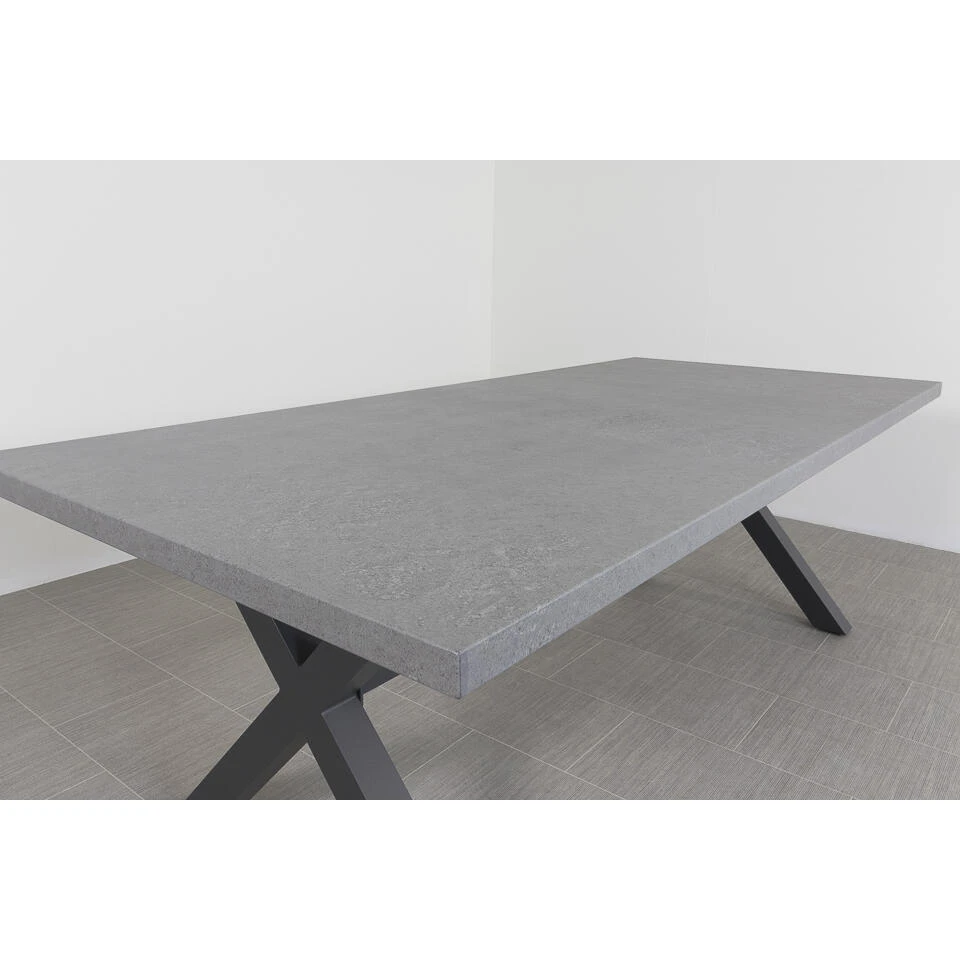 VDG Verona Betonlook Tuintafel 220 X 100 Cm. - Antraciet 4 VDG Verona Betonlook Tuintafel 220 X 100 Cm. - Antraciet - Afbeelding 4