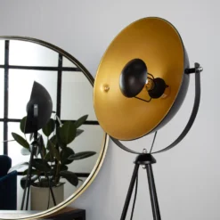 Vloerlamp Fallon Zwart-goud - 150x60x150 Cm - Metaal - Goudkleurig -Tafel Trend Goedkope Winkel 1000056608 0102