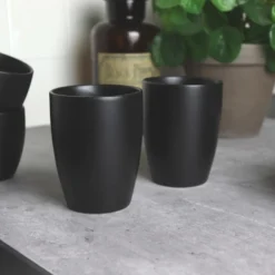 OTIX Koffiekopjes Set Van 6 Zwart Mat 340ml 6 OTIX Koffiekopjes Set Van 6 Zwart Mat 340ml -Tafel Trend Goedkope Winkel 1000068763 0110