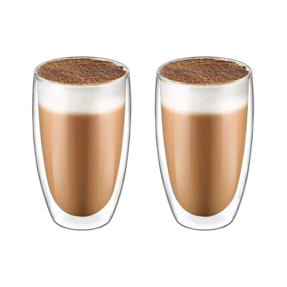 Krumble Latte Macchiato Glas Dubbelwandig 400ml - Set Van 2 1 Krumble Latte Macchiato Glas Dubbelwandig 400ml - Set Van 2