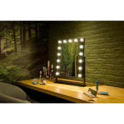 United Entertainment Hollywood Spiegel Met 15 LEDs - Zwart -Tafel Trend Goedkope Winkel 1000072652 0103
