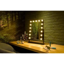 United Entertainment Hollywood Spiegel Met 15 LEDs - Zwart -Tafel Trend Goedkope Winkel 1000072652 0104
