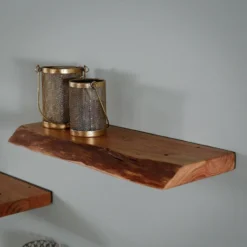 Wandplank Edwin 60cm - Hout - Bruin 7 Wandplank Edwin 60cm - Hout - Bruin -Tafel Trend Goedkope Winkel 1000076618 0103