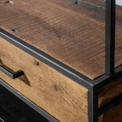 Garderobe Kapstok Brent 35x120x180cm - Hout - Grijs -Tafel Trend Goedkope Winkel 1000080538 0103