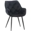 CLP Eetkamerstoel Tanna Fluweel Zwart