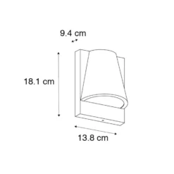 QAZQA Buitenwandlamp Zwart IP44 Met Bewegingsmelder - Femke -Tafel Trend Goedkope Winkel 1000084683 0102