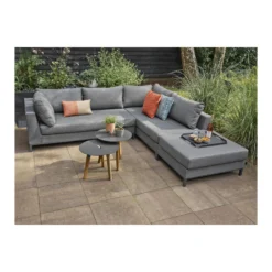 Exotan Bijzettafels Binnen/Buiten - Teak - Antraciet - Set Van 2 -Tafel Trend Goedkope Winkel 1000088978 0102