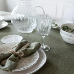 Laura Ashley Tafelkleed Sage Groen Wild Clematis 140x240cm -Tafel Trend Goedkope Winkel 1000093099 0102