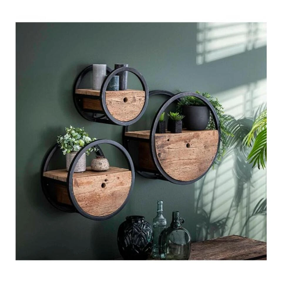 Kalfort Calro Industrieel Wandrek Set Van 3 - 30 Cm 2 Kalfort Calro Industrieel Wandrek Set Van 3 - 30 Cm - Afbeelding 2