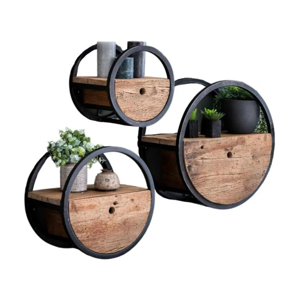 Kalfort Calro Industrieel Wandrek Set Van 3 - 30 Cm 1 Kalfort Calro Industrieel Wandrek Set Van 3 - 30 Cm