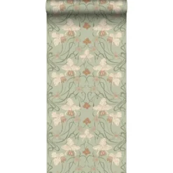 ESTAhome Behang - Vintage Bloemen In Art Nouveau Stijl