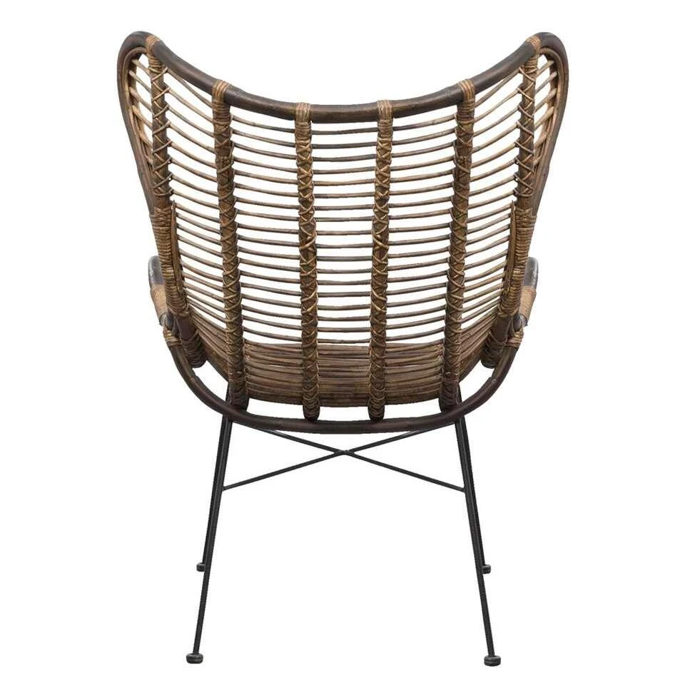 Fauteuil Jasmine - Rotan/metaal - Bruin 3 Fauteuil Jasmine - Rotan/metaal - Bruin - Afbeelding 3