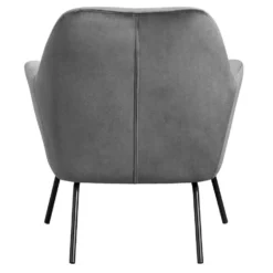 Fauteuil Hamburg - Fluweel - Donkergrijs -Tafel Trend Goedkope Winkel 10207453 0900