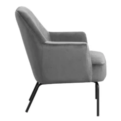 Fauteuil Hamburg - Fluweel - Donkergrijs -Tafel Trend Goedkope Winkel 10207453 8000
