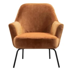 Fauteuil Hamburg - Fluweel - Koper