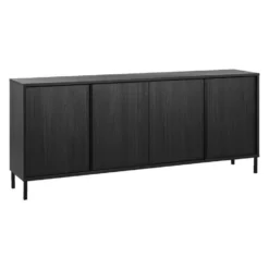 Dressoir Julia - Zwart - 86x207x40 Cm -Tafel Trend Goedkope Winkel 10801221 0300