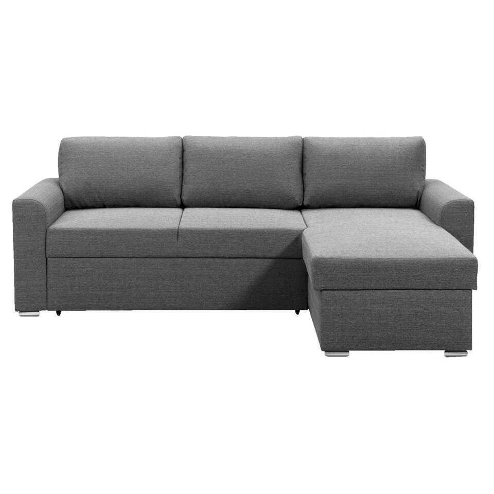 Slaapbank Bern Met Opbergruimte - Antraciet - 85x226x165 Cm 1 Slaapbank Bern Met Opbergruimte - Antraciet - 85x226x165 Cm