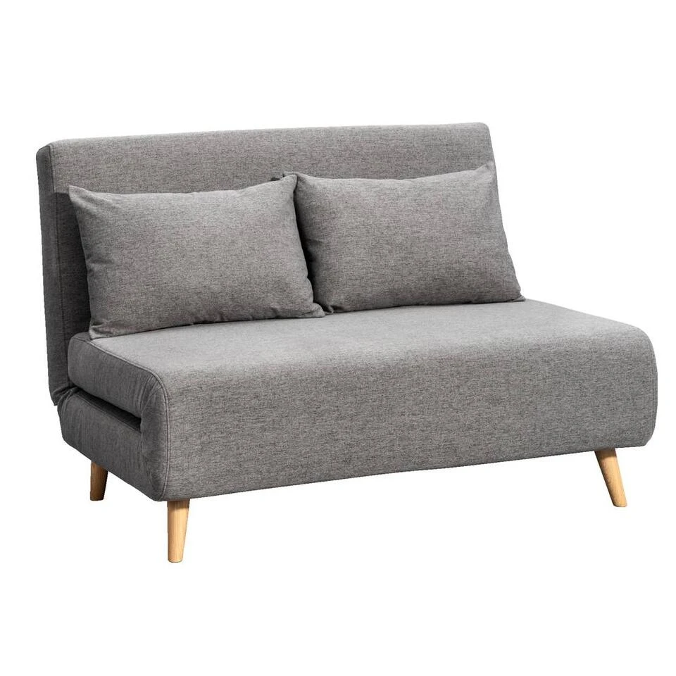 Slaapbank Luzern - Grijs - 81x121x90 Cm 2 Slaapbank Luzern - Grijs - 81x121x90 Cm - Afbeelding 2