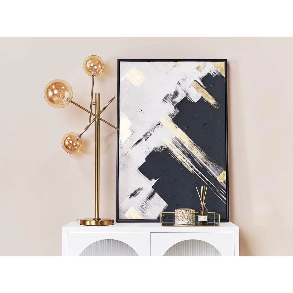 Beliani Tafellamp TAMESI - Goud Glas 4 Beliani Tafellamp TAMESI - Goud Glas - Afbeelding 4