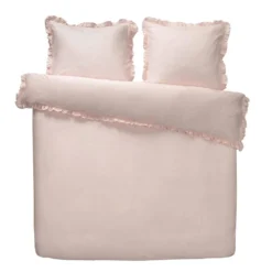 Royal Dekbedovertrek Cato Effen - Roze - 200x200/220 Cm