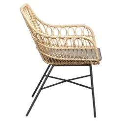 Le Sud Loungestoel Grimaud - Zwart/naturel - 82x70x67 Cm -Tafel Trend Goedkope Winkel 50105173 8000