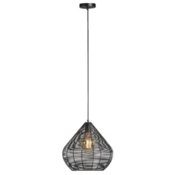 Hanglamp Vienne - Mat Zwart - Ø36x38 Cm