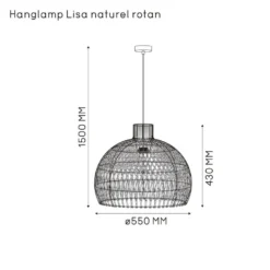 Hanglamp Lisa - Rotan - Naturel 6 Hanglamp Lisa - Rotan - Naturel -Tafel Trend Goedkope Winkel 60105006 9700