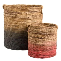 Mand Falco - Naturel/zwart - 45xØ40 Cm 6 Mand Falco - Naturel/zwart - 45xØ40 Cm -Tafel Trend Goedkope Winkel 70503543 3000