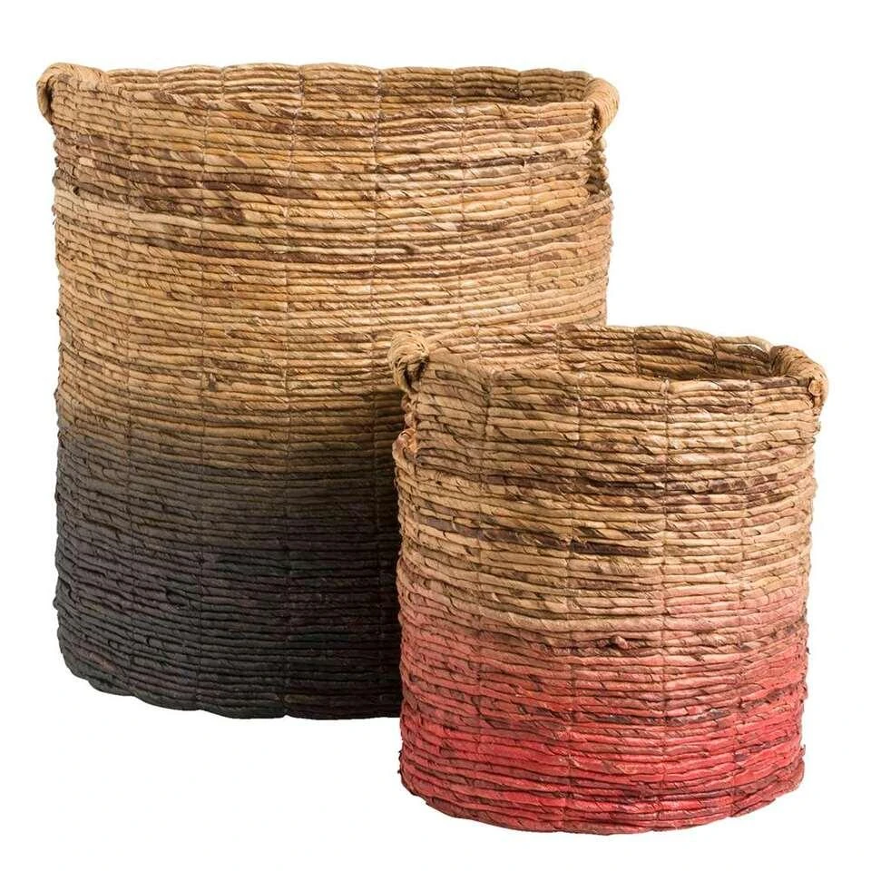 Mand Falco - Naturel/zwart - 45xØ40 Cm 3 Mand Falco - Naturel/zwart - 45xØ40 Cm - Afbeelding 3