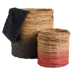 Mand Falco - Naturel/zwart - 45xØ40 Cm 7 Mand Falco - Naturel/zwart - 45xØ40 Cm -Tafel Trend Goedkope Winkel 70503543 3300