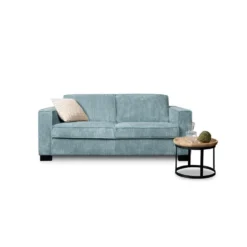 Bank Stuttgart 3-zits - Ribcord - Ijsblauw -Tafel Trend Goedkope Winkel 81003139 4000